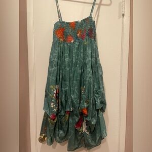 Elegant Green Floral Scarf